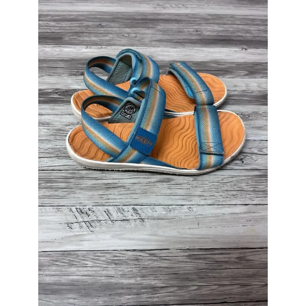 KEEN Kids Sandals Blue Orange Hook Loop Outdoor Youth US 13